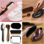DERJDISF Brosse à Chaussures - Pack de 5 Pièces Kit de Nettoyage pour Chaussures, Polyvalente, Protecteur de Cirage Noir, pour U