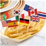 Kisvic 100 pays - Cure-dents internationaux - Drapeaux de cocktail - Drapeau Euro décoratif - Petit mini cure-dents - Double fac