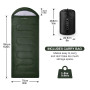 Imperméable Sac de Couchage Compact Adulte Enfant Adapté pour l'intérieur et l'extérieur