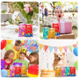 50 Pieces Sachets Anniversaire Garcon et Filles Sachet Bonbons Anniversaire, Sac Cadeau D'anniversaire Avec Poignée pour Les Enf