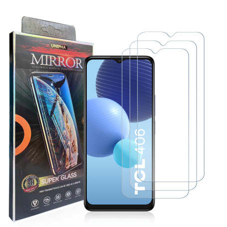 hxeyraal pour TCL 406 Protecteur d'écran Amélioré 0.33mm Verre trempé Anti-rayures Sans bulles Clarté HD Protecteur pour TCL 406