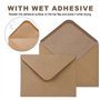 100 enveloppes Vintage en Papier Kraft Din C6 avec Colle Humide et Fermeture Pointue. Robuste, respectueux de l'environnement, i