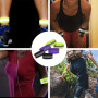 Aililong Lot de 6 bandes réfléchissantes avec pince à pantalon pour vélo - Protection élastique et réglable avec fermeture Velcr