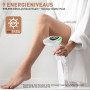 Épilateurs à lumière pulsée, Épilation au laser IPL avec Fonction de Refroidissement, 9 Vitesses et 3 Fonctions HR/SC/RA, Appare