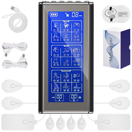 Électrostimulateur Musculaire 3 EN 1 TENS EMS Stimulateur Musculaire 36 Programmes et 20 Intensité Réglable Stimulation Électriq