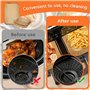 RWSRW 160pcs Papier Cuisson Air Fryer per Ninja Foodi Flex AF500EU BPA Free Jetable Antiadhésif pour Cuisson Saine sans Huile Co
