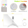 Tableau Acrylique Lumineux LED Effaçable 30 x 20 cm Tableau Message Lumineux Stylos Néons 7 Couleurs Parfait pour Bureau Mémo et