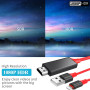 GBOKYN Câble adaptateur HDMI, compatible avec i-Phone i-Pad vers HDMI Digital AV Sync Screen Adapter avec connecteur de port de