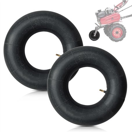 Nizirioo Pneu Brouette Roue Brouette: 2 Pièces 4.10/3.50-6 Tuyaux de Diable pour Pneus de Rechange pour Brouettes