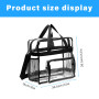 Nizirioo Sac de transport transparent Sac transparent : sac à bandoulière transparent sac à provisions avec bandoulière réglable