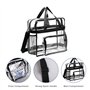Nizirioo Sac de transport transparent Sac transparent : sac à bandoulière transparent sac à provisions avec bandoulière réglable