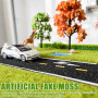 GBKDQQ Lot de 12 tapis de gazon artificiel - 15 x 15 cm - Décoration de jardin miniature - Mousse artificielle pour bricolage -