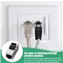 Leikurvo Lot de 12 modules RJ45 CAT6a Keystone - 10 Gbit/s - Coupleur réseau - Connecteur blindé Keystone Jack - Prise RJ45 - Po