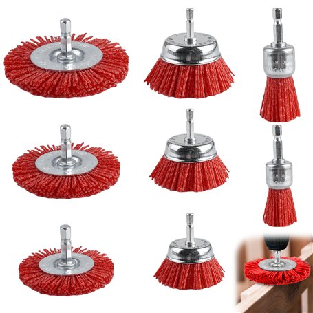 Lot de 8 brosses en nylon