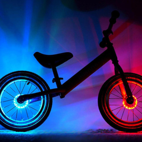 GBKDQQ Lot de 2 lumières LED pour moyeu de roue - Rechargeable par USB - Pour enfants - Équilibre - Étanche - Avec induction int