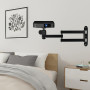 Support mural pliable de 40 cm, support de projecteur réglable rotatif à 360 °, support de projecteur en métal avec filetage 1/4