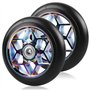 Stunt Lot de 2 roues de rechange pour trottinette Stunt - 110 mm - Multicolore - 88A - Avec roulements ABEC-9 - Noyau à rayons e