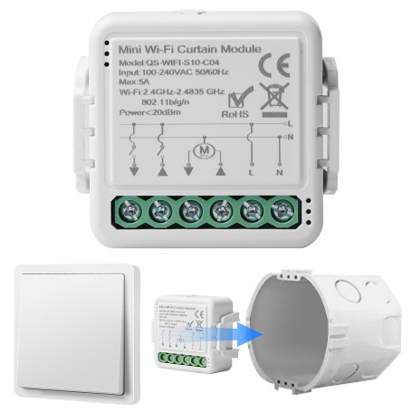 Module d'interrupteur intelligent WiFi Tuya pour volet roulant - 2