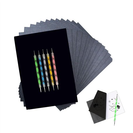 svpfuo 100 Pièces Papier Carbone Noir