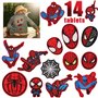 Patch Thermocollant Homme Araignée 14 Pcs - Ecussons Brodés Cousu Main
