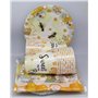 Lot de 61 pièces de vaisselle de pique-nique à thème abeille pour enfants - Comprend assiettes, tasses, serviettes et nappes pou