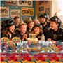 61 Pcs Vaisselle de Fête Anniversaire Motocross, SANYUANHE Vaisselle de Voiture de Course,Assiettes Nappe Gobelet Serviette etc 