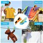 mizikuu Pinces à Serviette de Plage, 4 pièces Pinces à Linge Plastique Durable Grandes Pinces à Pantoufles pour Serviettes Gross