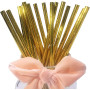 Biodégradables Pailles en Papier Doré - Lot de 100 Doré Pailles Jetables Pour Fête