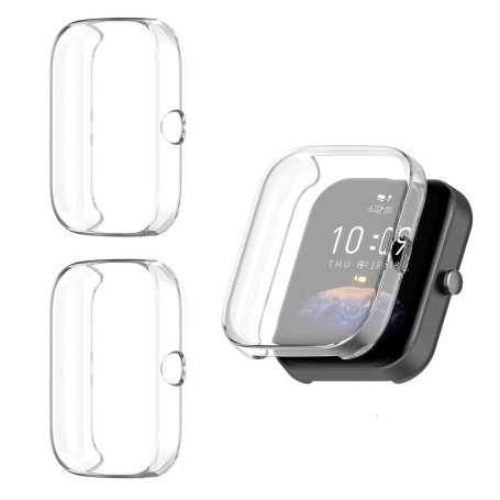 HOMTERN Lot de 3 coques de protection entièrement recouvertes en TPU souple et léger pour écran compatible avec Amazfit Bip 3 et