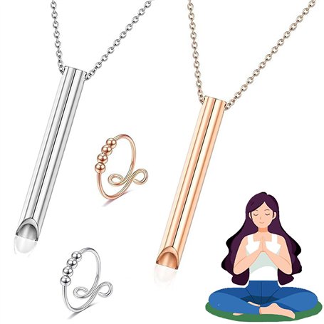 4 Pièces Collier de Respiration à la Mode
