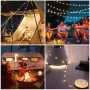 mizikuu Guirlande Lumineuse de Camping, 10M Guirlande Lumineuse Escamotable Camping Rechargeable Portable Imperméable IP67 7 Mod