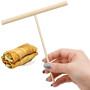 BLUESEABUY Kit Crêpes 1 Spatule Crêpe Bois et 3 Râteau à Crêpes Etaleur Crepe Épandeur de Crêpes pour Ustensiles de Cuisine Panc