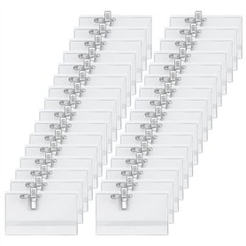 Lot de 105 badges nominatifs avec clip