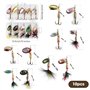 mizikuu 10 Pièces leurres de Pêche, Appât de Pêche Spinner Cuillers de Pêche avec Boîte De Rangement Leurres Artificiels en Méta