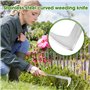 mizikuu 2 Pièces Desherbeur Manuel, Désherbeur en Acier Inoxydable avec Manche Ergonomique en Bois Arrache Mauvaise Herbe Coutea