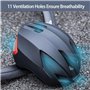 Casque de vélo avec lumière LED - Casque de ville ultra léger - Casque de VTT pour homme et adulte - Avec feu arrière de charge