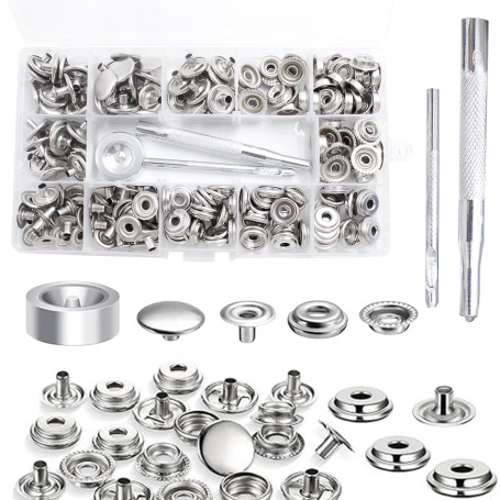 200 PCS Bouton Pression Metal