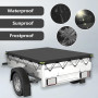 Bâche de Remorque 214 x 122 x 13 cm avec Corde de Bâche Bâche de Protection pour Remorque, Bâche de Remorque Plate Bâche Anti-Ve
