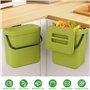 Zyluniy Poubelle à compost de cuisine 3 l - Petite poubelle bio suspendue - Petite poubelle pour plan de travail - Récipient ave