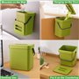 Zyluniy Poubelle à compost de cuisine 3 l - Petite poubelle bio suspendue - Petite poubelle pour plan de travail - Récipient ave
