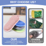 YZROHYI 8 Pièces Eponges Vaisselles,Eponge Reutilisable Lavable,Eponge Microfibre Cuisine,éponge Grattante,Doubles Durable épong