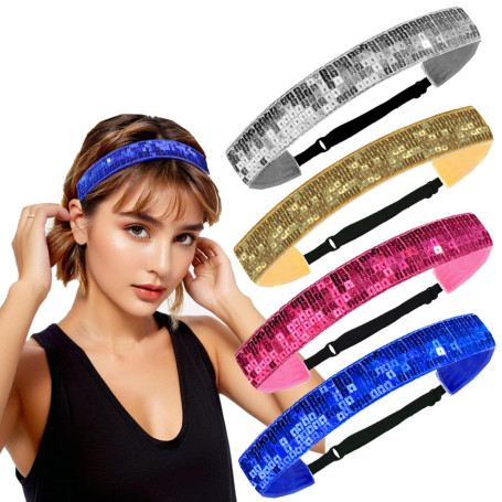 SamHeng 4 Pièces Bandeaux à Paillettes