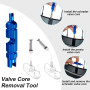 Seringue de Mastic de vélo Tubeless et Outil de Retrait de Valve Presta avec Presta Valve Cores Obus Valve Presta Compatible ave