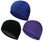 SIOPPKIK 3 Pièces Bonnet de Bain de Couleur Unie Bonnet de Natation en Tissu en Nylon Bonnet de Bain Unisexe Bonnet de Piscine A
