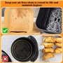 Jomdjmskes 150 Pcs Papier Cuisson Air Fryer, Barquette Papier Sulfurisé Compatible Doublure Jetable Accessoires 10.4L Dual Zone 