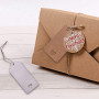 Absofine Lot de 100 étiquettes cadeaux en papier kraft avec cœur et ficelle de jute 30 m pour mariage, bricolage, étiquettes de