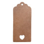 Absofine Lot de 100 étiquettes cadeaux en papier kraft avec cœur et ficelle de jute 30 m pour mariage, bricolage, étiquettes de