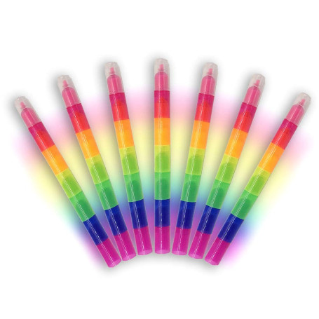 NLR [6 Couleurs ×7] Surligneur de Couleur Arc-en-ciel Empilable pour Enfants