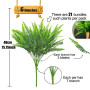 BITEFU 6 Pcs Plante Artificielle,Fausse Plante Verte Boston Fougère Artificielle Plante pour Brise Vue Balcon Plante Artificiell