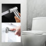 Pulvérisateur de bidet à main - douchette wc Pulvérisateur de toilette en acier inoxydable Spray avec crochet pour le nettoyage 